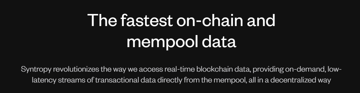 The fastest on-chain and mempool data