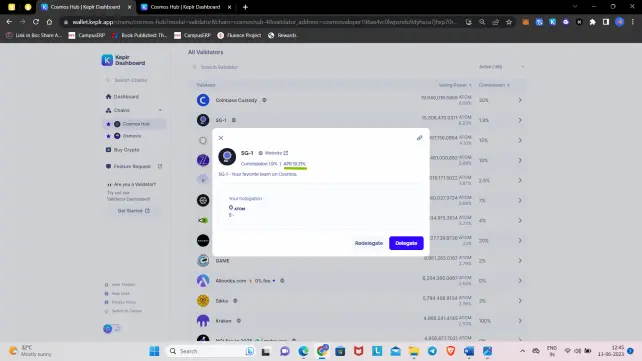 Keplr Wallet - Overview of Validator