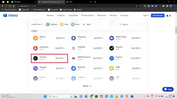 NEXO Crypto Interest Rates