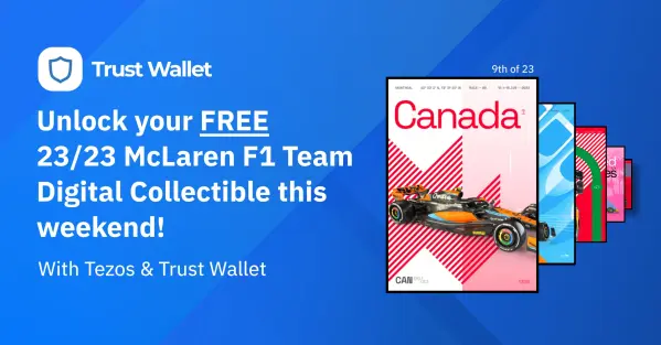 Free NFT from Trust Wallet and McLaren F1