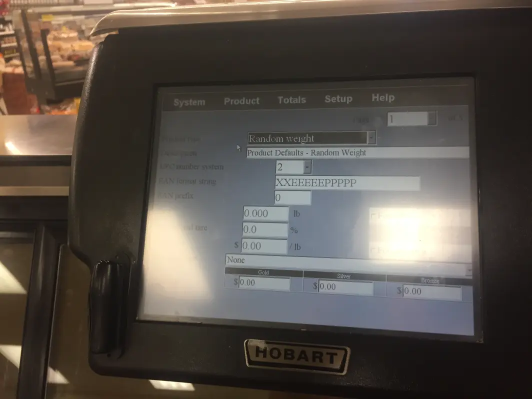 deli department scale