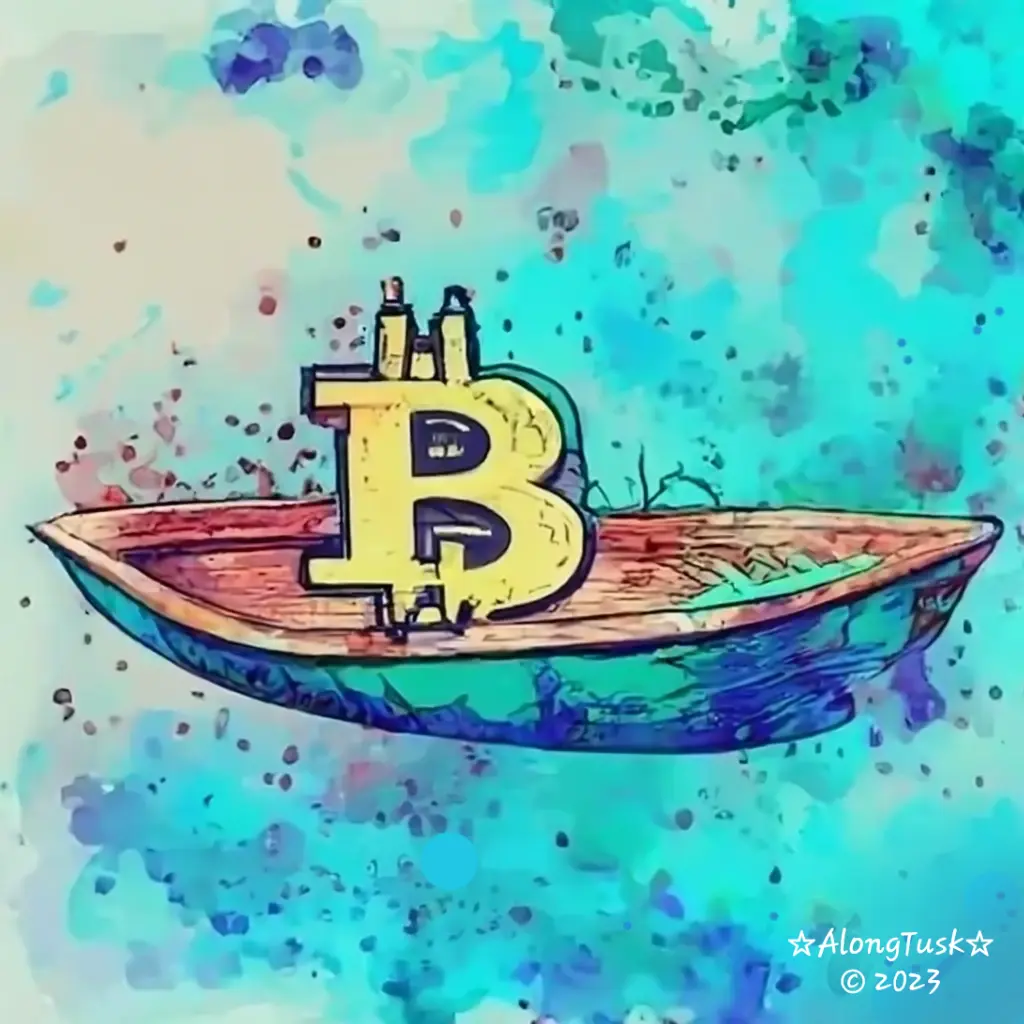 Bitcoin At Sea by Along Tusk