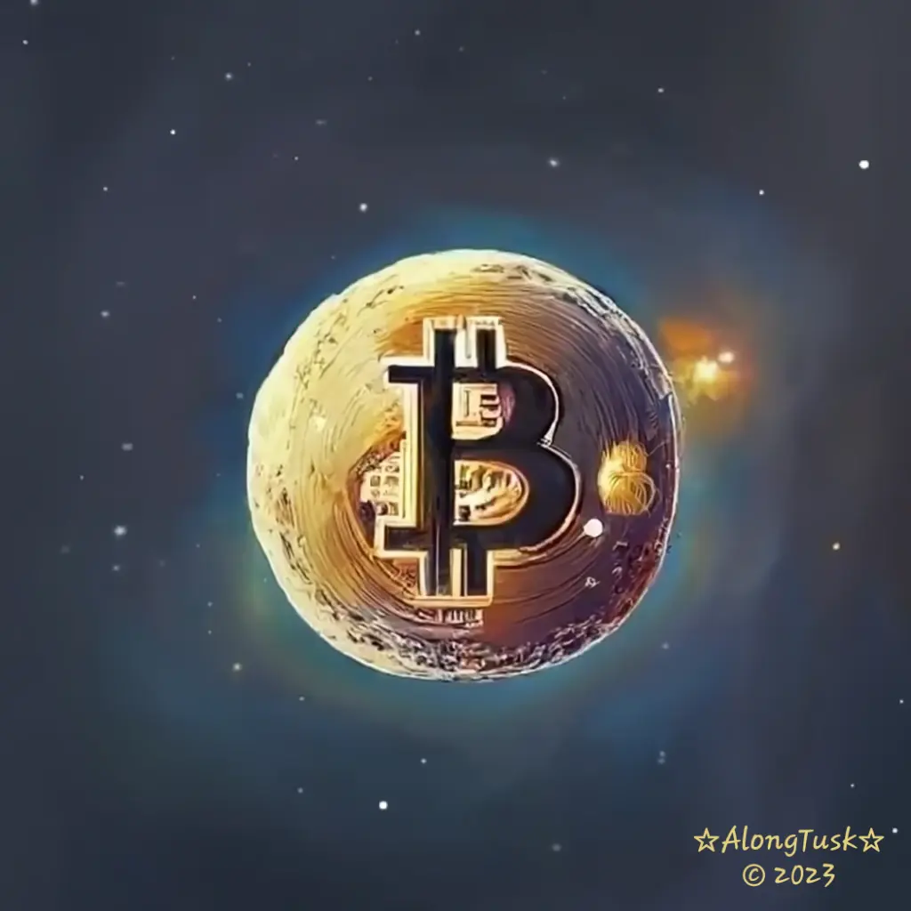 Bitcoin Moon by Along Tusk