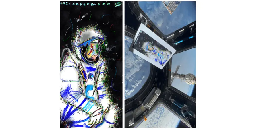The NFT-GAGARIN picture and its shot in space