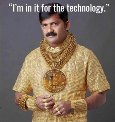 A customary visual for the meme features Indian businessman Datta Phuge (RIP) who had a penchant for gold