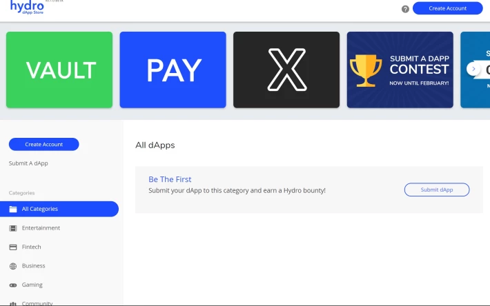 HYDRO DApp store