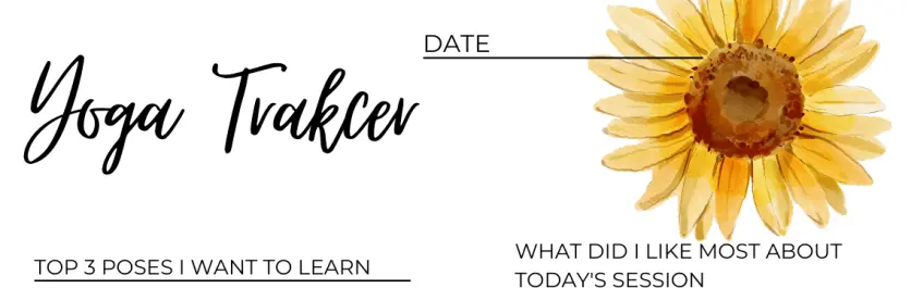 Sunflower Yoga and Wellness Journal Yoga Tracker