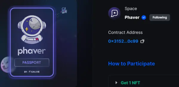 Phaver App Galxe Passport