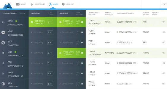 Minergate Application