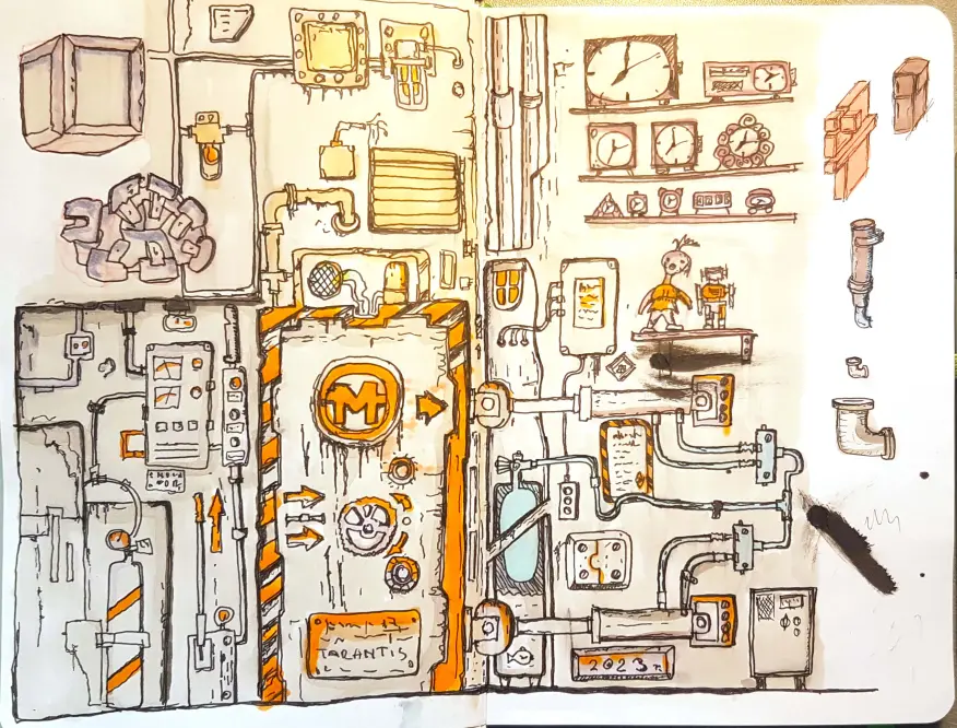 Full page of Tarantis Art Notebook