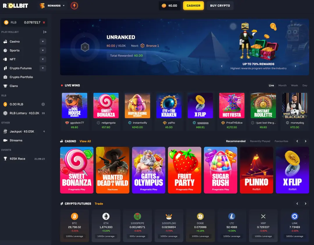 RollBit interface