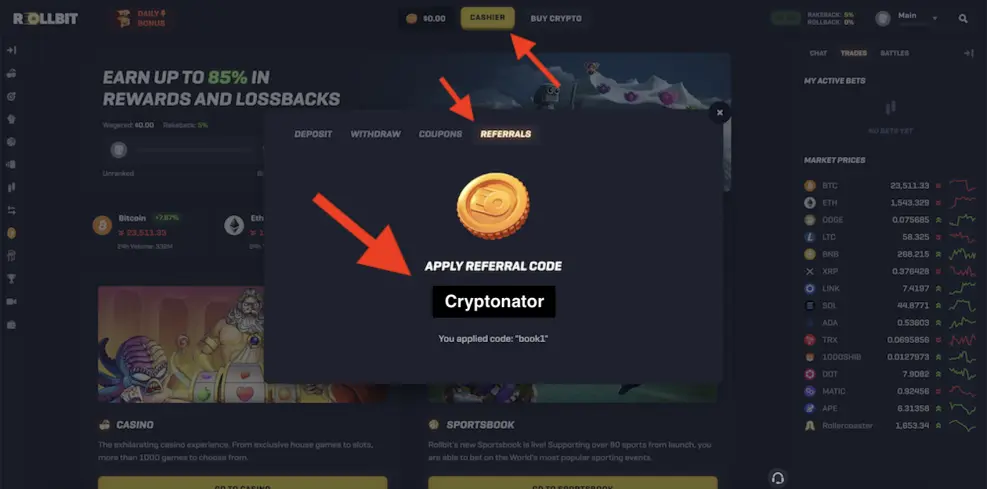 RollBit Sign up Bonus