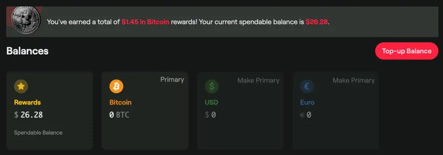 Bitrefill Cashback