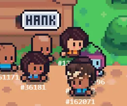 Hank hidden behind people