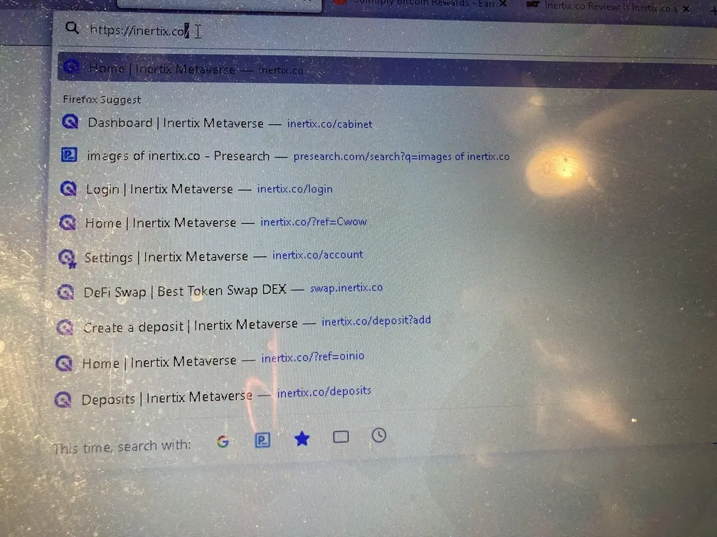 Inertix.co website search