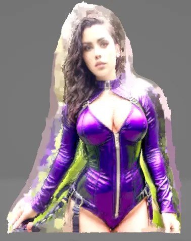 Front view of a 3D model