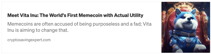 Conoce Vita Inu: La primera Memecoin del mundo con utilidad real