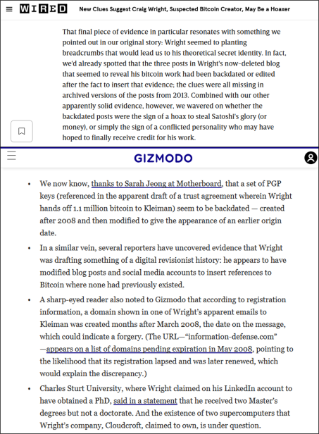 3 days after their scoop, Wired and Gizmodo alleged that they were possible targets of an elaborate hoax