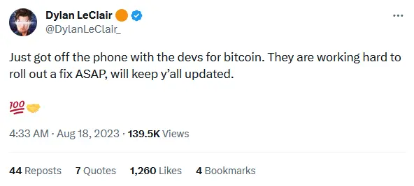 There is no one to complain to when Bitcoin price drops. Apt for “can devs do something” jokes