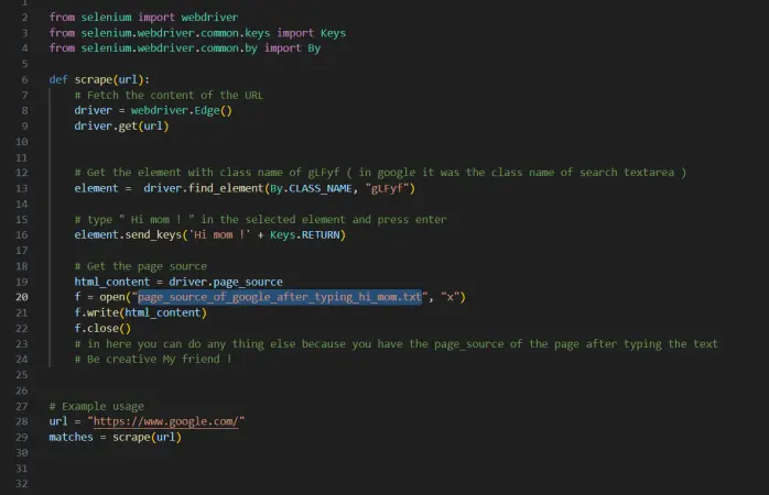 the code