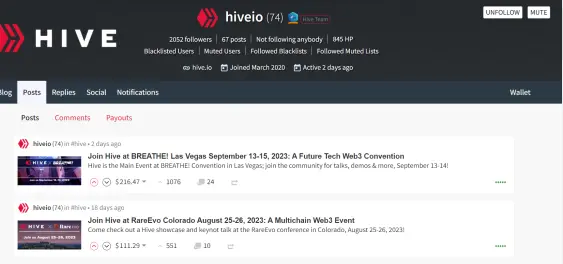 Hive web3 publishing