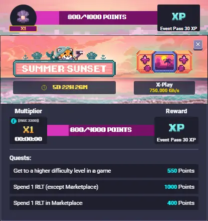 Rollercoin Summer Sunset