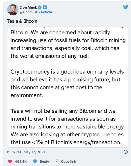 Elon's tweet
