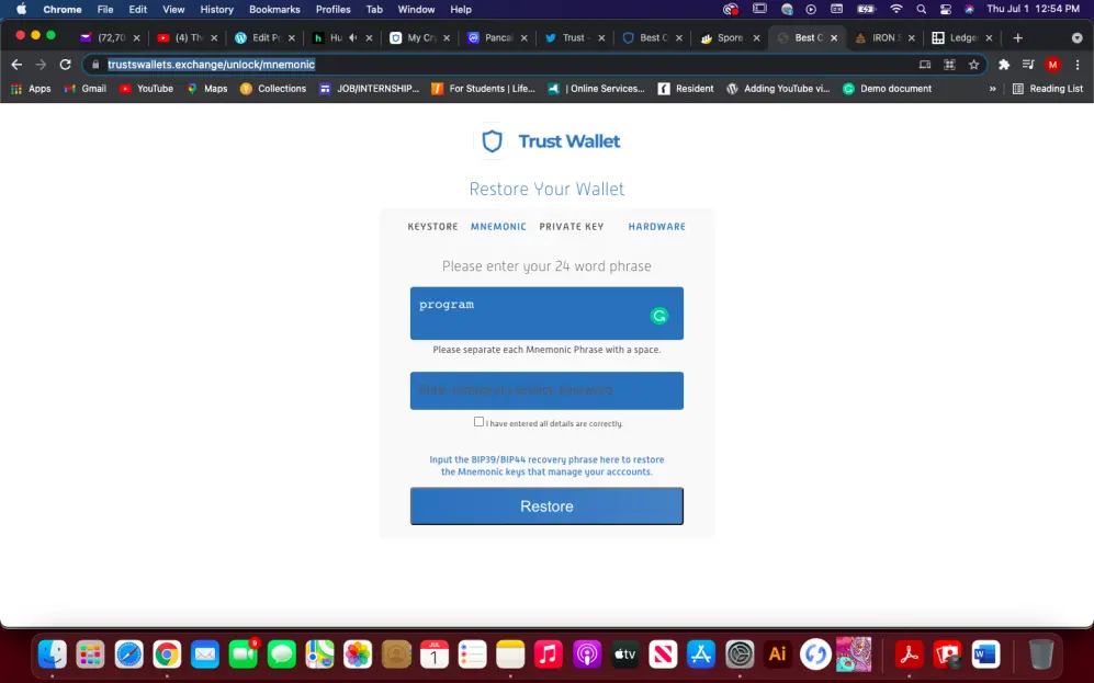 Phishing website