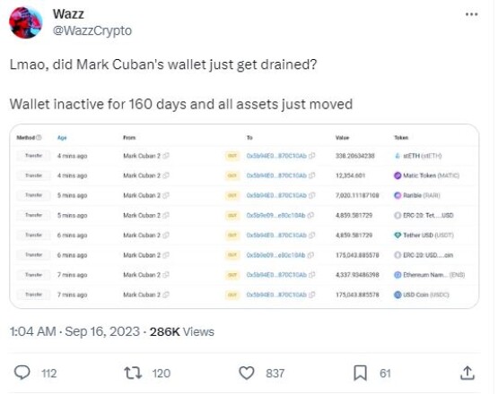 Twitter Mark Cuban Wallet Hack