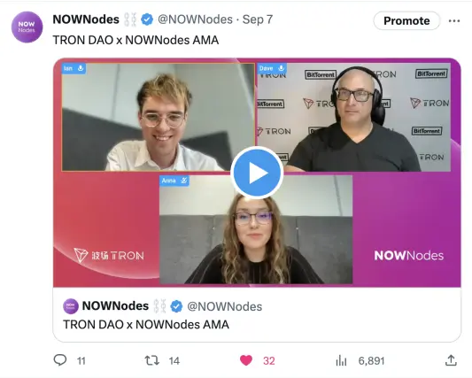 AMA NOWNodes x TRON network news