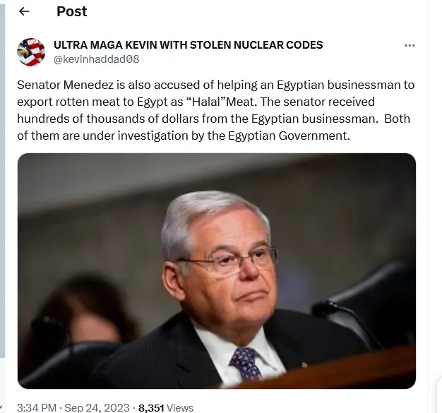 Senator Menendez