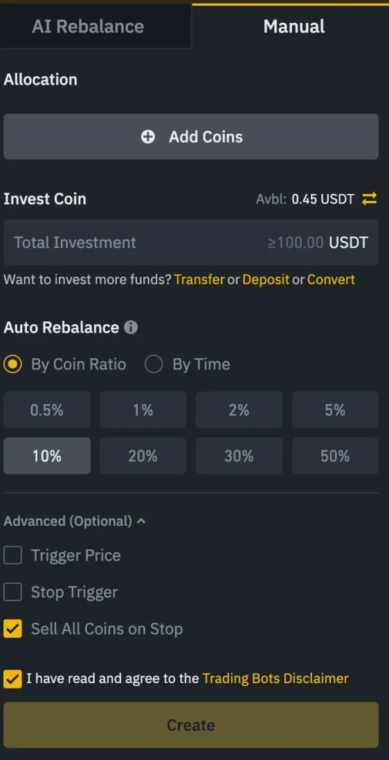 How To Set Up A Rebalancing Bot On Binance
