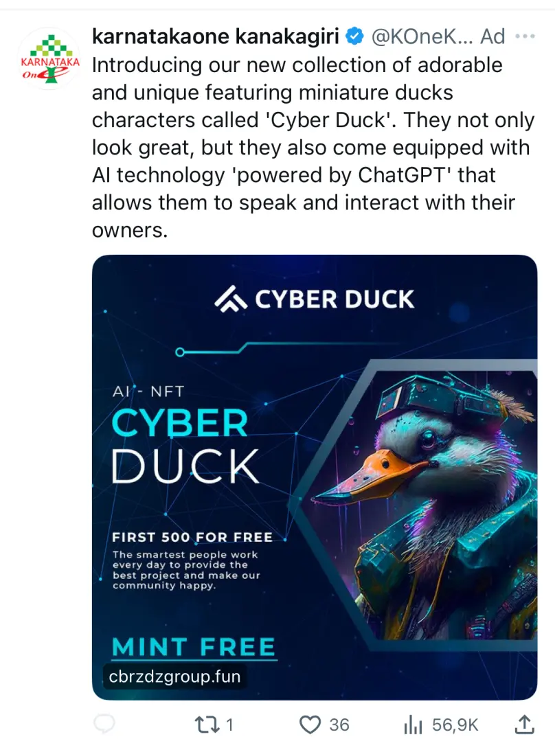 Scam Ads on X App