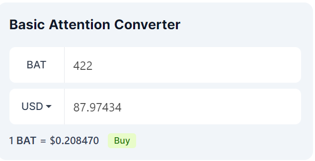 BAT to USD