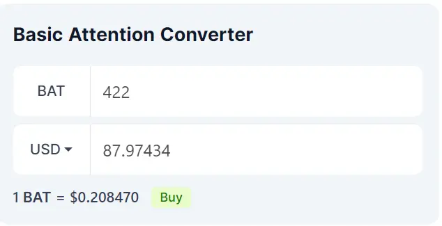 BAT to USD